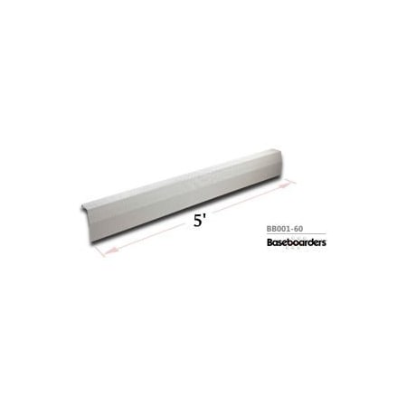 Buss General Partner Co Ltd Baseboarders Premium Series 5 ft Steel Easy Slip-on Baseboard Heater Cover, White BB001-60-WHT